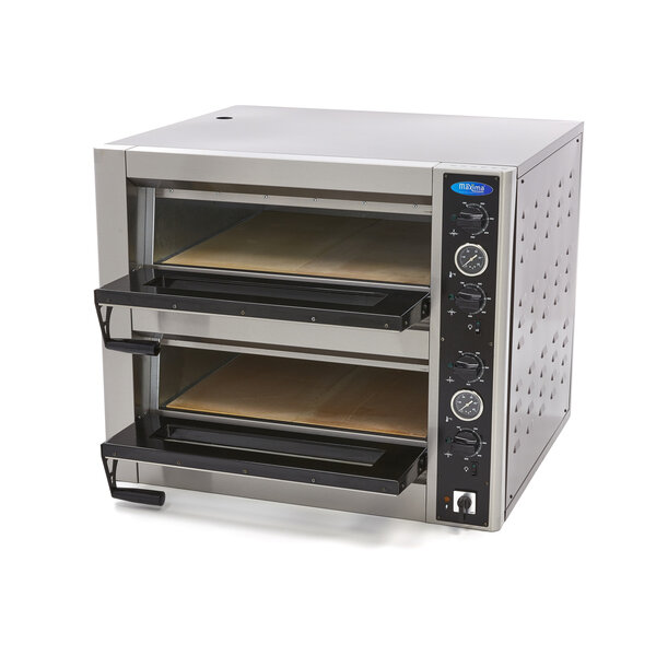 Pizza Oven | 2 Deuren | 2 Compartimenten | 50–500°C | 10kW (400V) | 900x770x740(h)mm