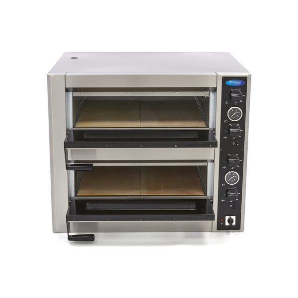 Pizza Oven | 2 Deuren | 2 Compartimenten | 50–500°C | 10kW (400V) | 900x770x740(h)mm