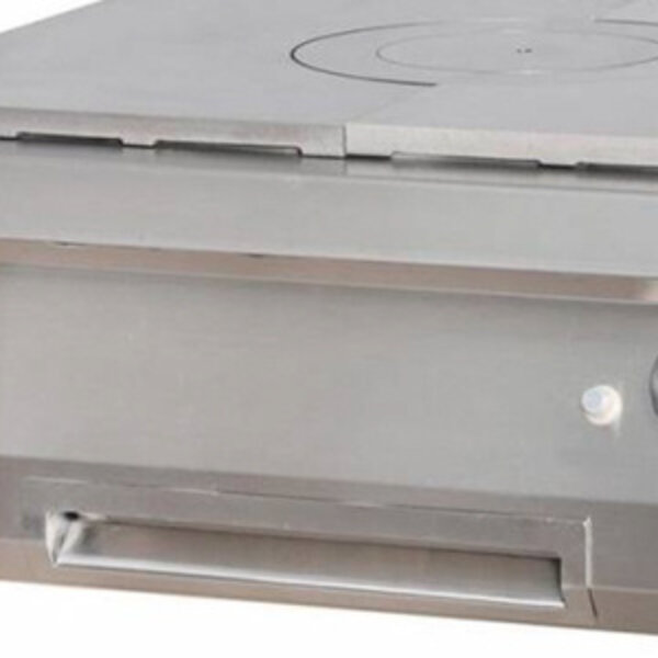 Heavy Duty Doorkookplaat | RVS behuizing | Gietijzeren kookoppervlak | Thermische zones | 800x700x280(h)mm