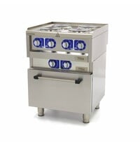 Maxima Professioneel Horeca Fornuis | 90–450°C | RVS/Gietijzer | Vier pitten | 10kW (400V) | 600x600x870(h)mm
