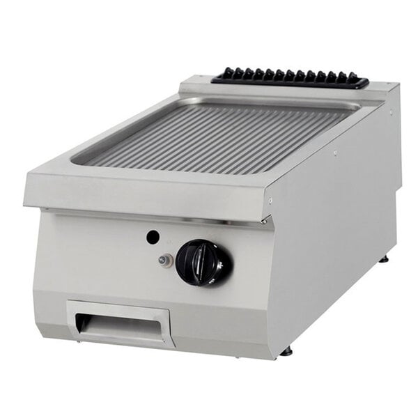 Premium Grillplaat Gas | 100–300°C | RVS | Gegroefd chroom | 400x900x280(h)mm