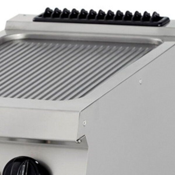 Premium Grillplaat Gas | 100–300°C | RVS | Gegroefd chroom | 400x900x280(h)mm