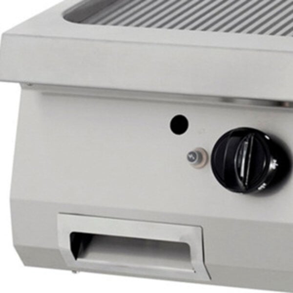 Premium Grillplaat Gas | 100–300°C | RVS | Gegroefd chroom | 400x900x280(h)mm