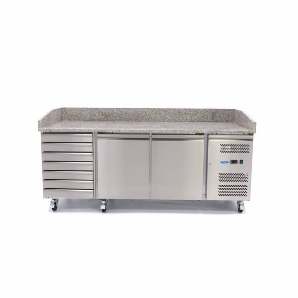 Pizzawerkbank | 2 Draaideuren | 366 Liter Capaciteit | 0.35kW (230V) | 2020x800x1000(h)mm