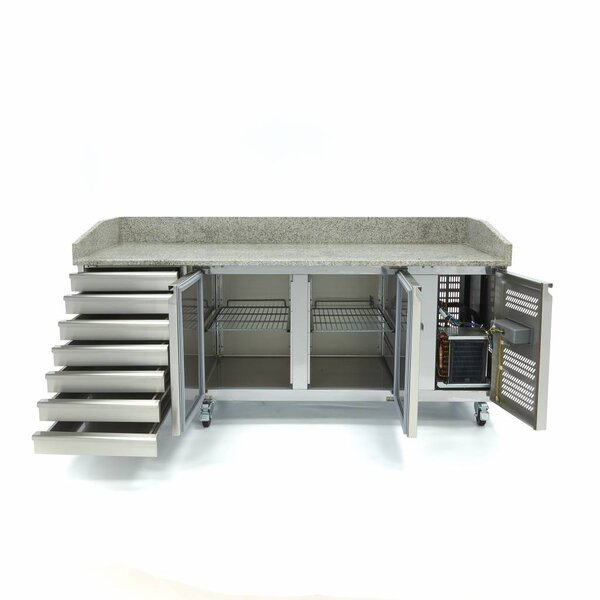 Pizzawerkbank | 2 Draaideuren | 366 Liter Capaciteit | 0.35kW (230V) | 2020x800x1000(h)mm