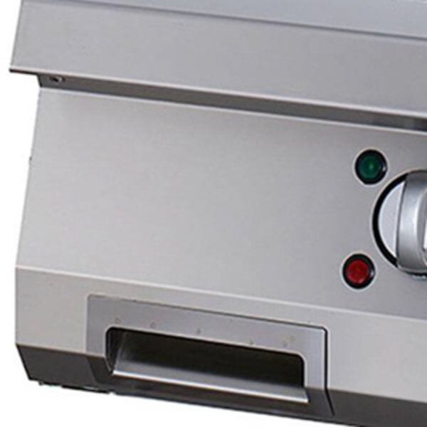 Heavy Duty Grillplaat | 50–300°C | RVS | Gegroefde chromen bakplaat | 4.5kW (400V) | 400x700x280(h)mm