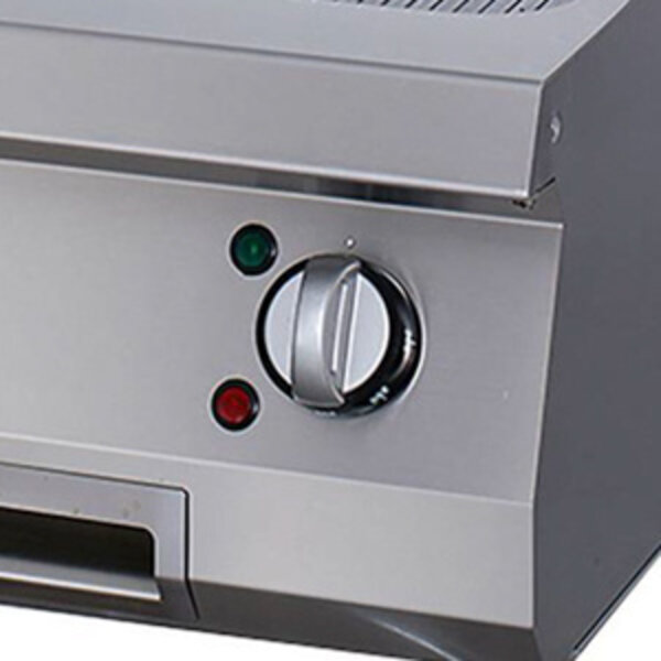 Heavy Duty Grillplaat | 50–300°C | RVS | Gegroefde chromen bakplaat | 4.5kW (400V) | 400x700x280(h)mm