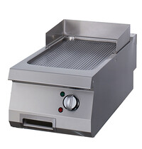 Maxima Premium Grillplaat | 50–300°C | RVS | Gegroefd chroom | 6kW (400V) | 400x900x280(h)mm
