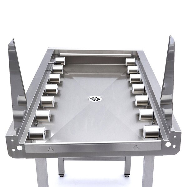 Afvoer Rollertafel van RVS | RVS | Rechte rollertafel | 1100x630x875(h)mm
