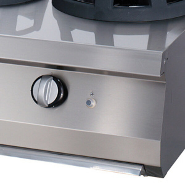 Premium Wok Brander | RVS | Dubbele branders | RVS bovenzijde | 800x900x380(h)mm