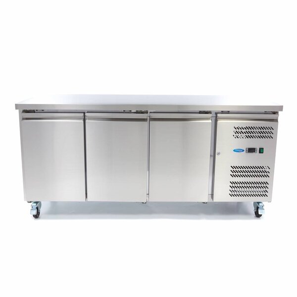 Vrieswerkbank | 3 Draaideuren | 396 Liter Capaciteit | 3 Roosters | 0.43kW (230V) | 1795x700x860(h)mm