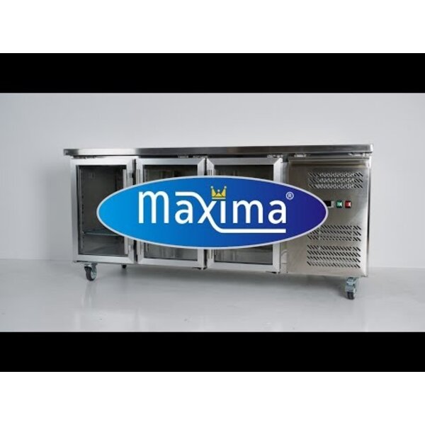 Koelwerkbank | 3 Draaideuren | 396 Liter Capaciteit | 1/1 GN | 0.28kW (230V) | 1800x700x860(h)mm