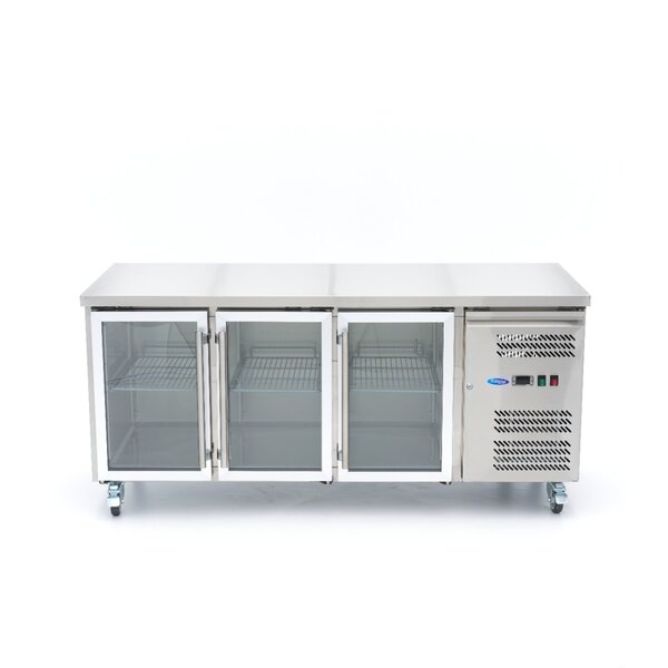 Koelwerkbank | 3 Draaideuren | 396 Liter Capaciteit | 1/1 GN | 0.28kW (230V) | 1800x700x860(h)mm
