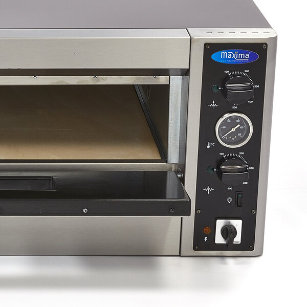 Pizza Oven | 1 Deur | 1 Compartimenten | 50–500°C | 6kW (400V) | 1200x770x410(h)mm
