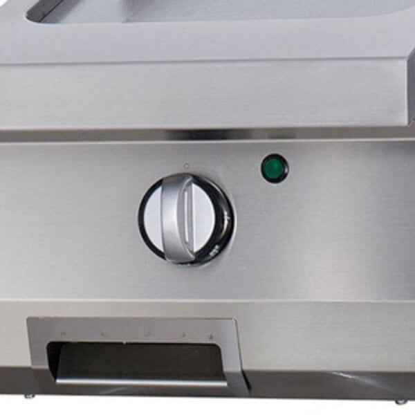 Heavy Duty Grillplaat | 50–300°C | RVS | Enkele gladde bakplaat | 4.5kW (400V) | 400x700x280(h)mm