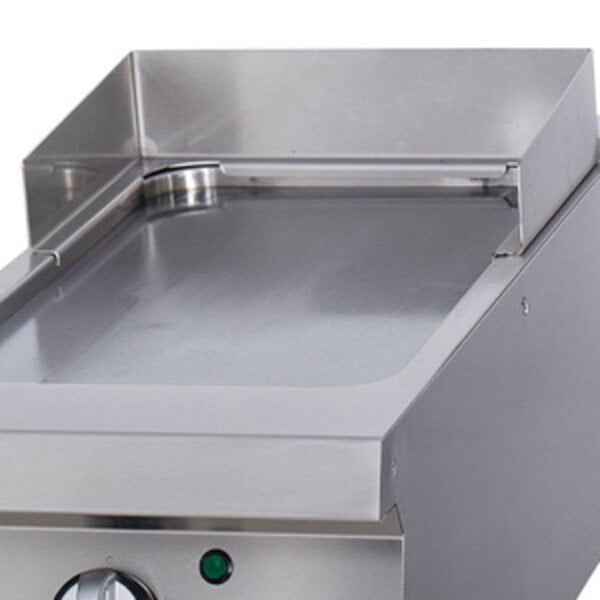 Heavy Duty Grillplaat | 50–300°C | RVS | Enkele gladde bakplaat | 4.5kW (400V) | 400x700x280(h)mm