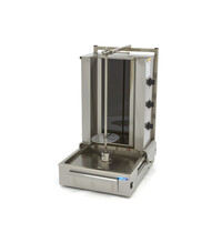 Maxima Shoarma Grill | Drie elektrische branders | RVS uitlekbak | Verstelbare grillspies | 4.5kW (400V) | 547x686x927(h)mm