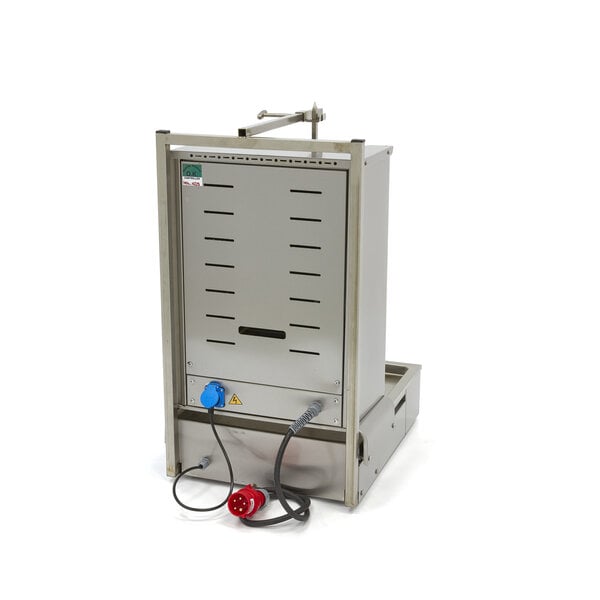 Shoarma Grill | Drie elektrische branders | RVS uitlekbak | Verstelbare grillspies | 4.5kW (400V) | 547x686x927(h)mm