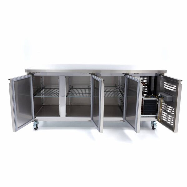 Koelwerkbank | 3 Draaideuren | 396 Liter Capaciteit | 3 Roosters | 0.35kW (230V) | 1795x700x860(h)mm