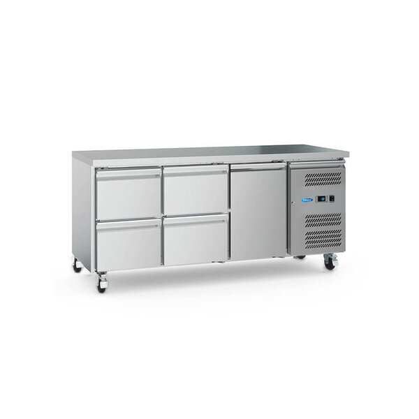 Koelwerkbank | 3 Draaideuren | 396 Liter Capaciteit | 3 Roosters | 0.35kW (230V) | 1795x700x860(h)mm