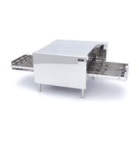 Maxima Pizza Oven met Transportband | RVS uitvoering | Dubbele verhitting | Instelbare thermostaten | 3.4kW (230V) | 1240x680x440(h)mm