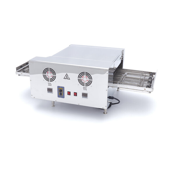 Pizza Oven met Transportband | RVS uitvoering | Dubbele verhitting | Instelbare thermostaten | 3.4kW (230V) | 1240x680x440(h)mm