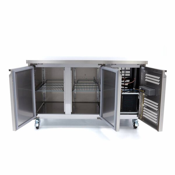 Vrieswerkbank | 2 Draaideuren | 272 Liter Capaciteit | 2 Roosters | 0.39kW (230V) | 1360x700x860(h)mm