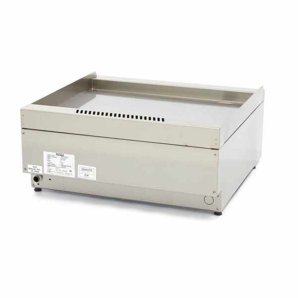 Horeca Grillplaat Glad Dubbel Gas | RVS | RVS spatschermen | Onafhankelijke braadzones | 600x600x240(h)mm