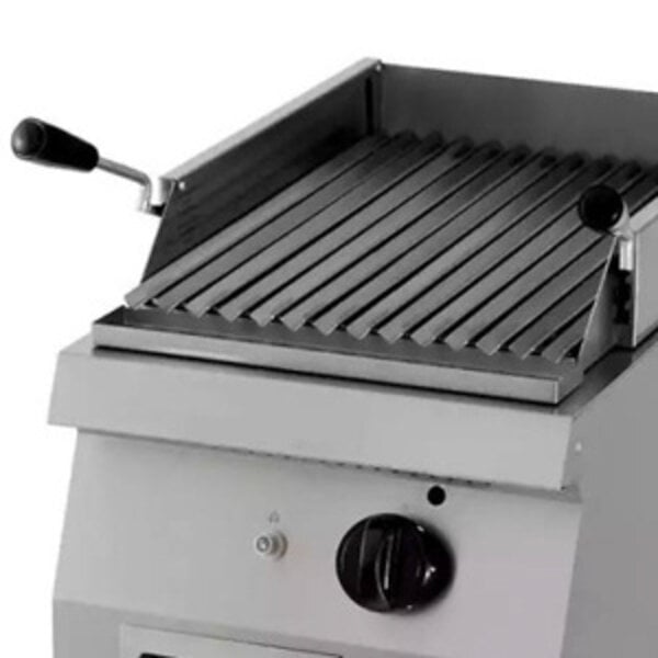 Heavy Duty Lavasteengrill | In hoogte verstelbaar | Veiligheidsthermostaat | 400x700x280(h)mm