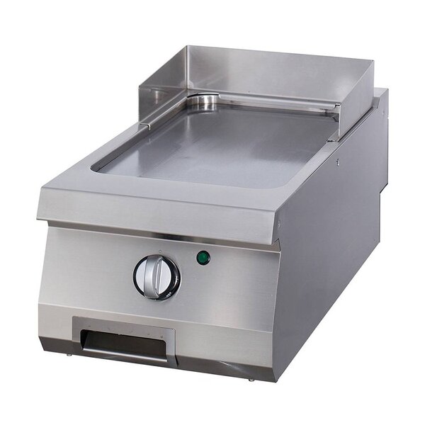Heavy Duty Grillplaat | 50–300°C | RVS | Enkele gladde bakplaat | 4.5kW (400V) | 400x700x280(h)mm