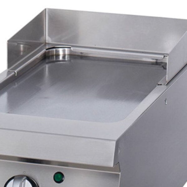 Heavy Duty Grillplaat | 50–300°C | RVS | Enkele gladde bakplaat | 4.5kW (400V) | 400x700x280(h)mm