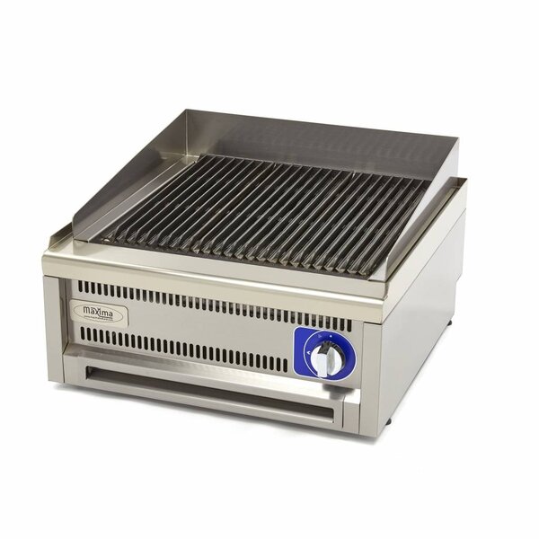 Chargrill Horeca Gas | Professionele chargrill | Uitneembare gietijzeren roosters | Veilige vetafvoer | 600x600x340(h)mm