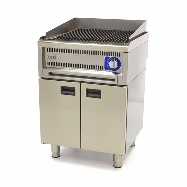 Chargrill Horeca Gas | Professionele chargrill | Uitneembare gietijzeren roosters | Veilige vetafvoer | 600x600x340(h)mm