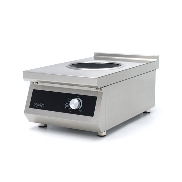 Inductie Wokbrander | 60–240°C | RVS/Glas | Digitaal display | 5kW (400V) | 400x700x320(h)mm