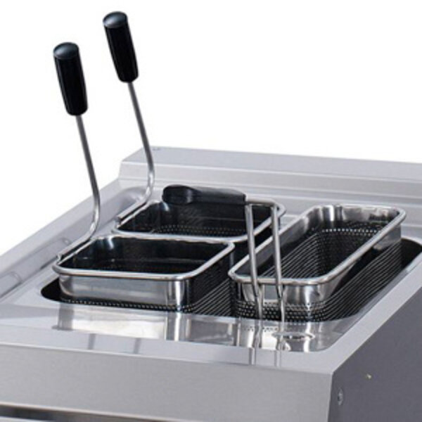 Heavy Duty Pastakoker | 30–110°C | RVS | RVS manden | 5.5kW (400V) | 400x700x240(h)mm