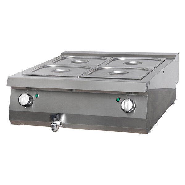 Premium Bain Marie Dubbel Elektrisch | 1/3 GN/2/3 GN | 30–80°C | RVS | 2kW (230V) | 800x900x280(h)mm