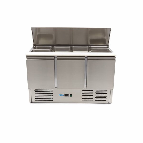 Saladette | 3 Draaideuren | 385 Liter Capaciteit | GN | 0.23kW (230V) | 1365x700x880(h)mm