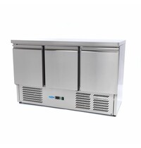 Maxima Koelwerkbank | 3 Draaideuren | 385 Liter Capaciteit | 3 Roosters | 0.23kW (230V) | 1365x700x880(h)mm 