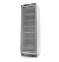 Maxima Vrieskast Rvs met glas | 1 Draaideur | 321 Liter Capaciteit | 6 Roosters | 0.48kW (230V) | 600x590x1850(h)mm