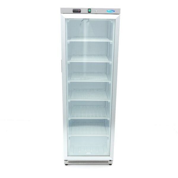 Vrieskast Rvs met glas | 1 Draaideur | 321 Liter Capaciteit | 6 Roosters | 0.48kW (230V) | 600x590x1850(h)mm