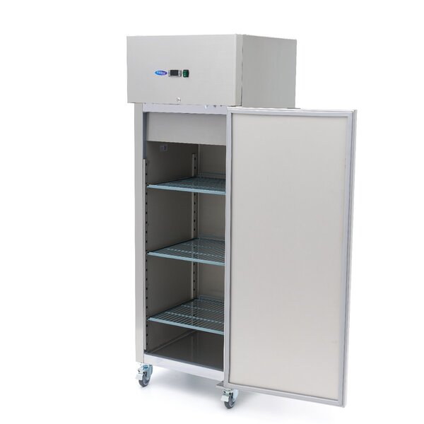 Koelkast horeca RVS | 1 Draaideur | 392 Liter Capaciteit | 3 Roosters | 0.2kW (230V) | 680x710x2010(h)mm