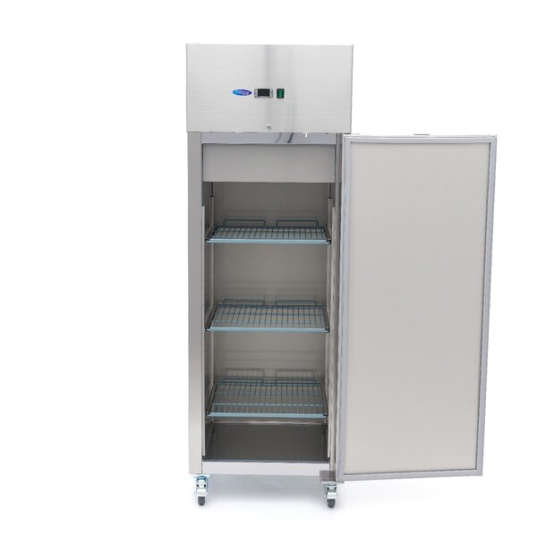 Koelkast horeca RVS | 1 Draaideur | 392 Liter Capaciteit | 3 Roosters | 0.2kW (230V) | 680x710x2010(h)mm