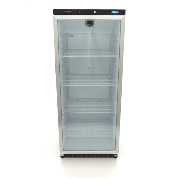 Koelkast zwart met glas | 1 Draaideur | 734 Liter Capaciteit | 4 Roosters | 0.46kW (230V) | 780x700x1900(h)mm