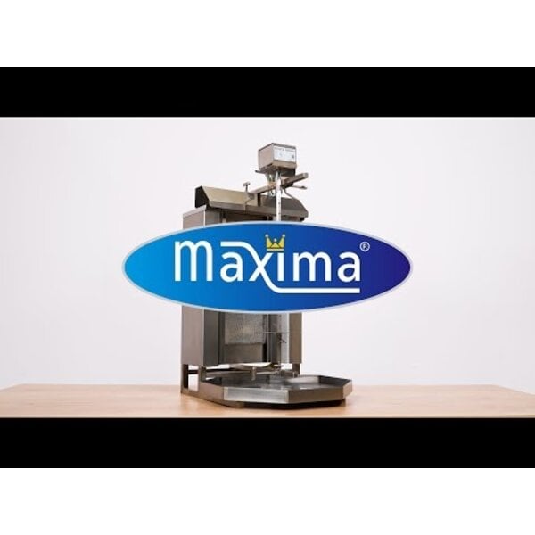 Shoarma Grill | Drie gasbranders | Motor bovenkant | RVS uitlekbak | 545x640x982(h)mm