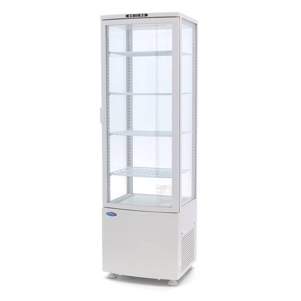 Koelvitrine | 1 Draaideur | 256 Liter Capaciteit | 4 Roosters | 0.25kW (230V) | 515x485x1690(h)mm