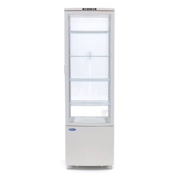 Koelvitrine | 1 Draaideur | 256 Liter Capaciteit | 4 Roosters | 0.25kW (230V) | 515x485x1690(h)mm