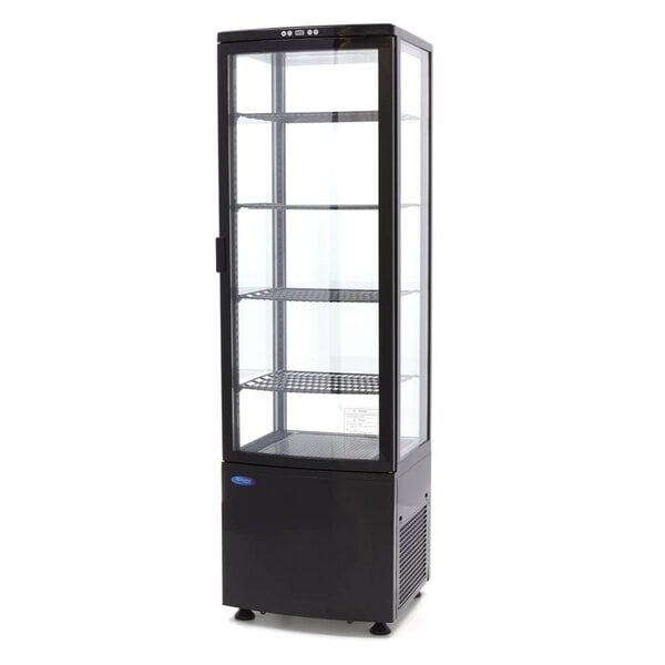 Koelvitrine | 1 Draaideur | 256 Liter Capaciteit | 4 Roosters | 0.25kW (230V) | 515x485x1690(h)mm