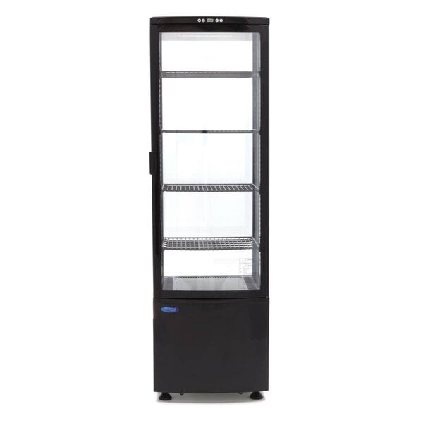 Koelvitrine | 1 Draaideur | 256 Liter Capaciteit | 4 Roosters | 0.25kW (230V) | 515x485x1690(h)mm