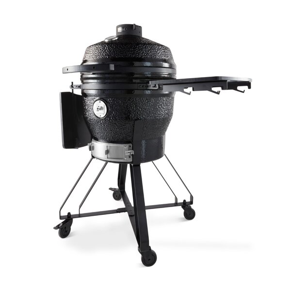 Premium Kamado BBQ | Keramische wanden | Inklapbare zijtafels | Roestvrij stalen rooster | 1330x760x1210(h)mm
