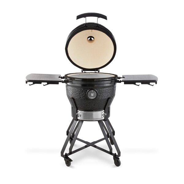 Premium Kamado BBQ | Keramische wanden | Inklapbare zijtafels | Roestvrij stalen rooster | 1330x760x1210(h)mm